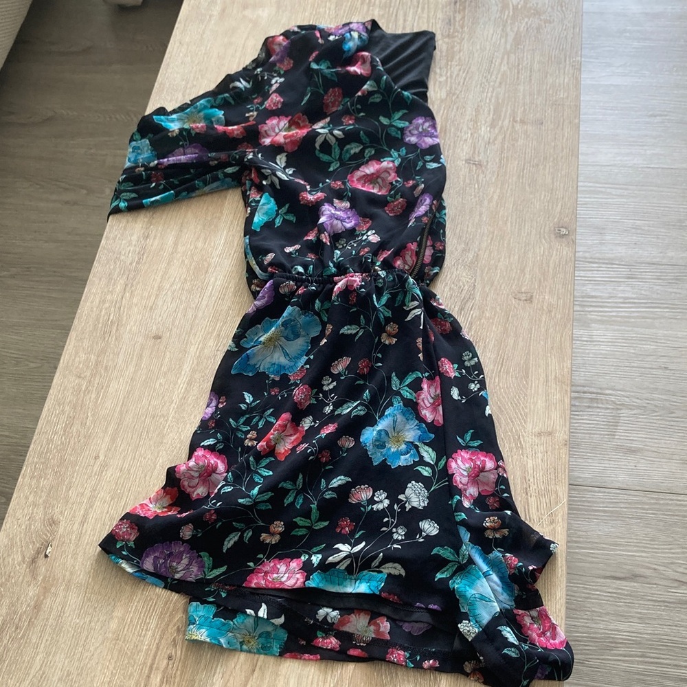 Express Black Floral Romper